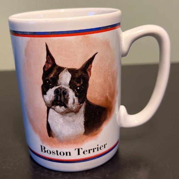 Papel BOSTON TERRIER Portrait Art by Ruth Maystead  Mug ~ Dog Breed ~ Dog Lover - Picture 1 of 8